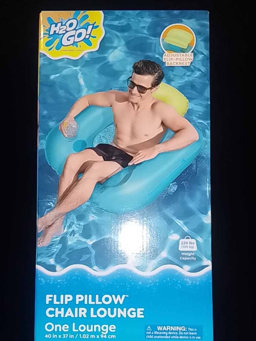H2O Go! Blue Flip Pillow Chair Lounge